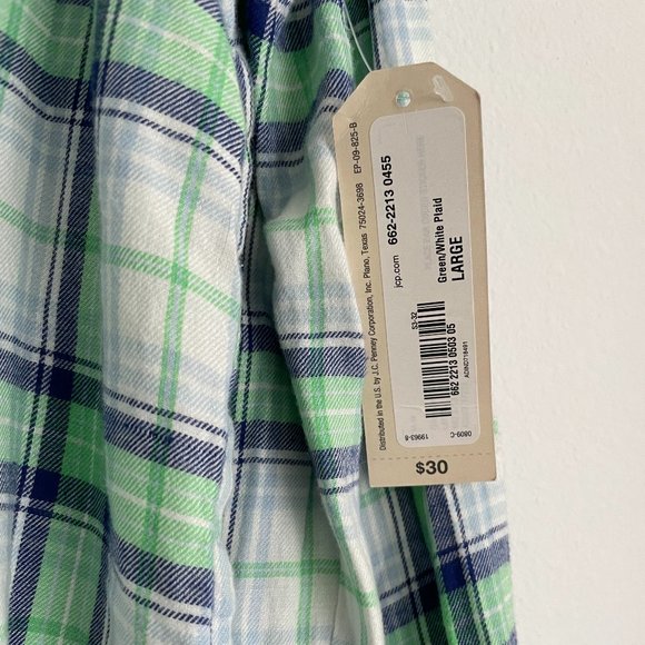 NWT - Arizona Jeans - Long-Sleeved Button Down Plaid Shirt - Large - Picture 6 of 14